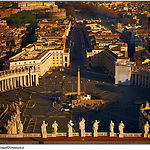 Rome, het uitzicht vanaf de st. Pieter